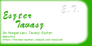 eszter tavasz business card